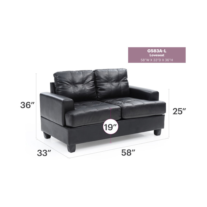 Stylish Transitional Loveseat For Two