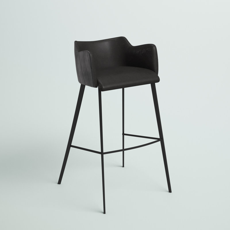Revêtement Stoltenberg avec structure en métal, Tabouret de bar (siège d'une hauteur de 30 po)