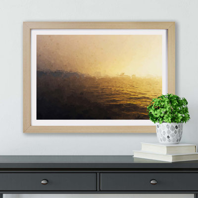 Sun Upon The Oceans Surface - Framed Print
