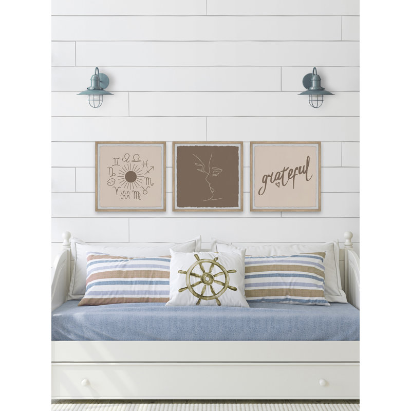 Always Grateful - 3 Piece Single Picture Frame Painting Set, 30cm H x 30cm W x 3.81cm D