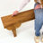 Natural Solid Wood Carved Bench
