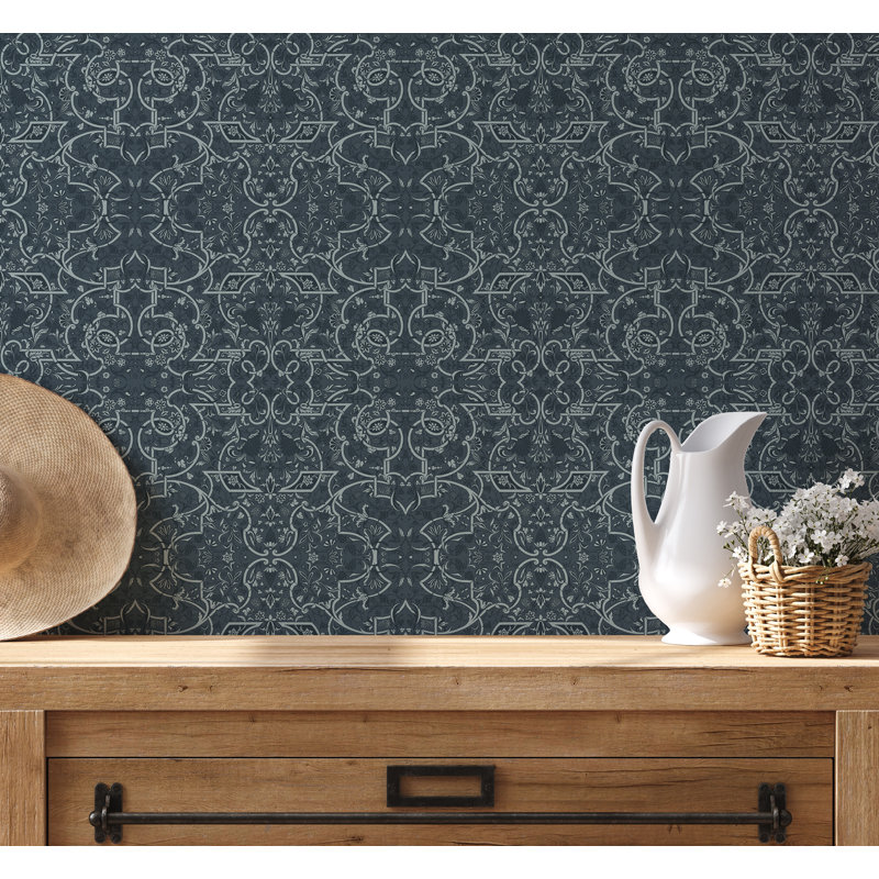 Yuki Osada Damask Wallpaper Double Roll by Yuki Osada, Brick