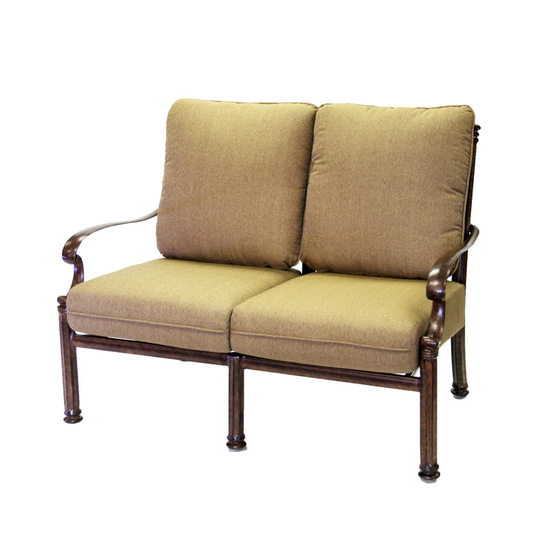 Causeuse avec coussin Anhar, Sésame, Moka