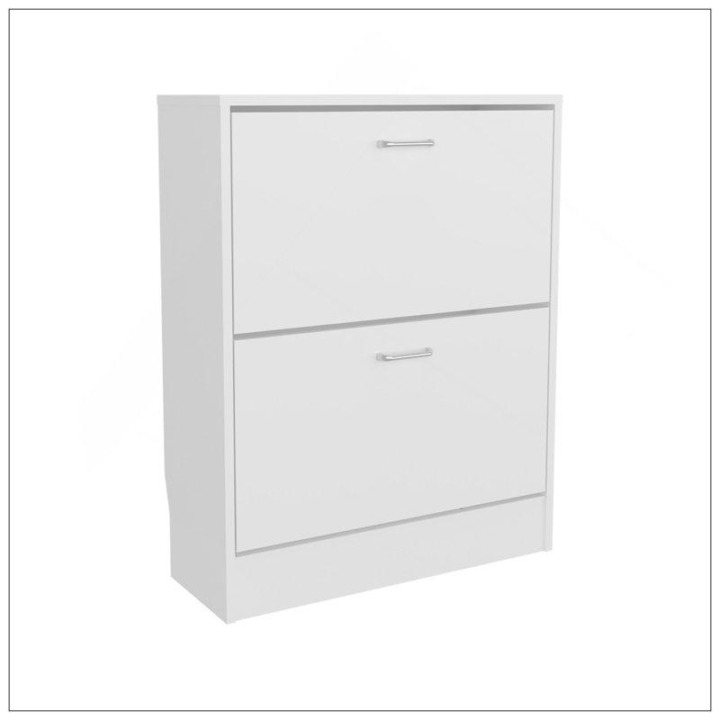 Range-chaussures, 2 portes, blanc