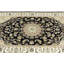 Tapis noir traditionnel 4 x 6 po Indo-Nain