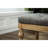 Habit Solid Wood Button Tufted Dining Bench, Grey