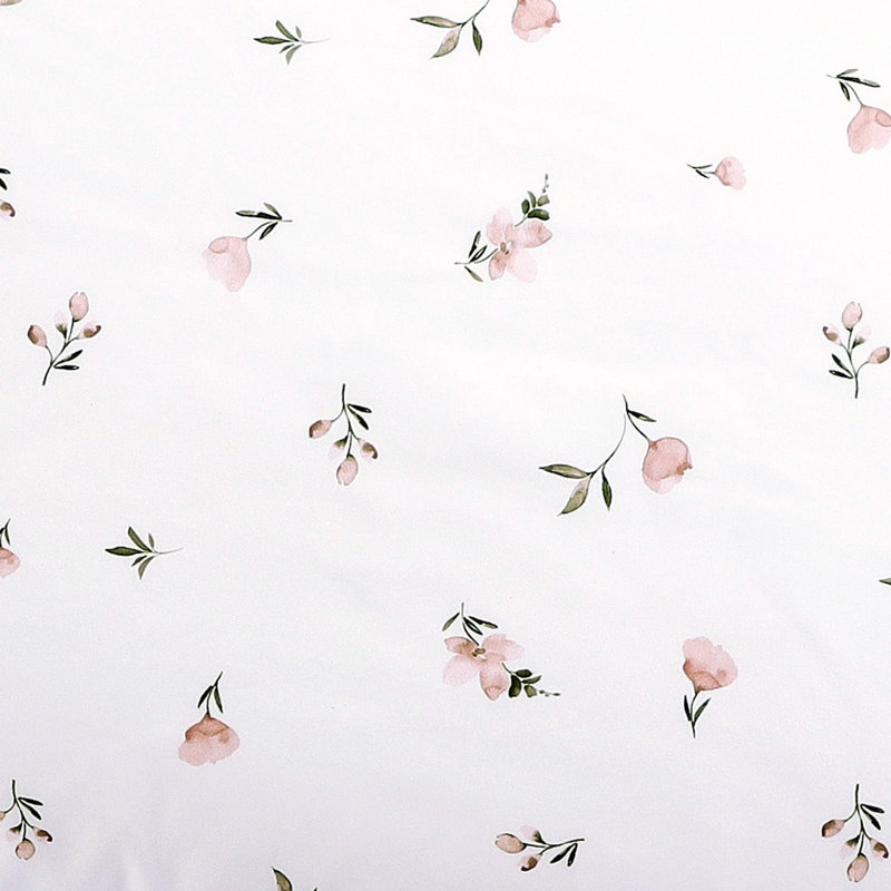 Literie 3 pièces Southshore Fine Linens, draps blancs à motifs floraux, motif Rose Whisper, pour lit simple, Twin