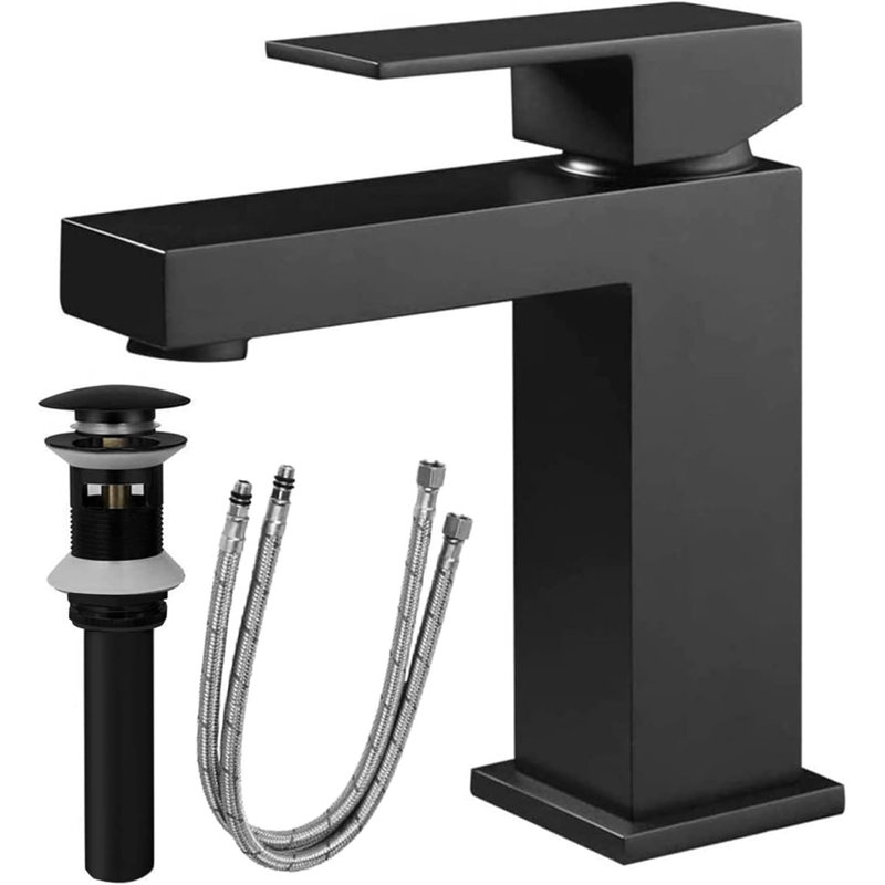 Robinet de lavabo de salle de bain noir mat de qualité supérieure, fabrication en laiton massif, design moderne pour l'élégance