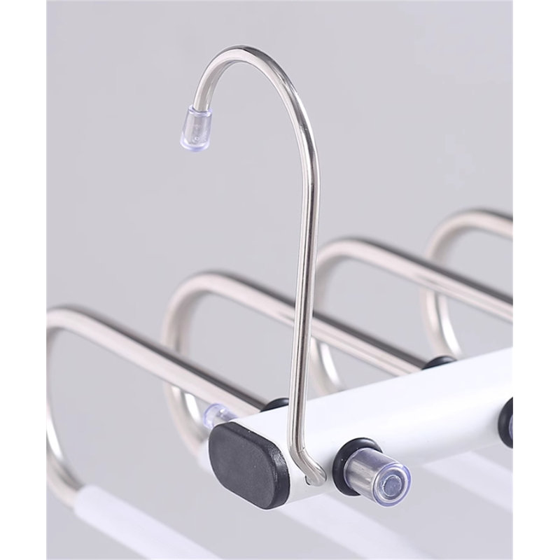 Cintre pour pantalons pliable en acier inoxydable, 2