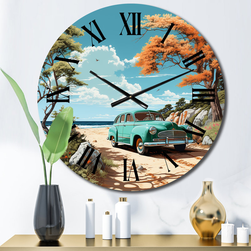 Horloge murale rétro en métal Oldtimer, Moyenne