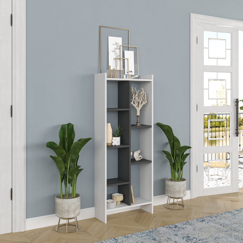 Gjylnaze Bookcase, White/Anthracite