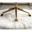 Chaise de bureau rose avec base en métal doré, construction robuste pour étudier la chaise de base, rose, large