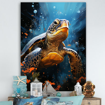 " Curious Underwater Sea Turtle IV "