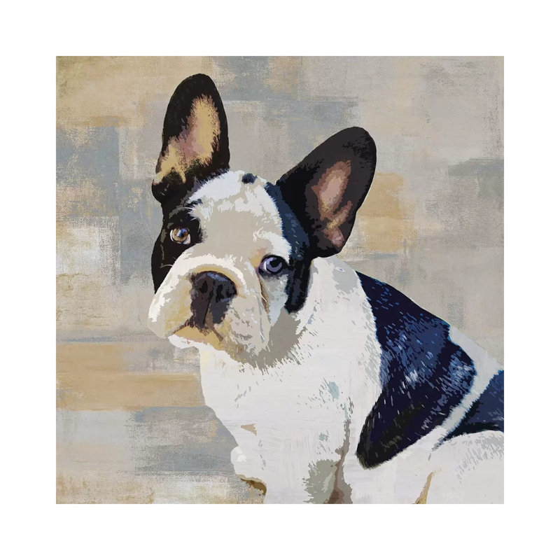 French Bulldog by Keri Rodgers - Wrapped Canvas Print, 45.72 cm H x 45.72 cm W x 3.175 cm D