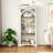 67.23 Inch Tall Shelf Unit, 4 Antique White For Home Office & Living Room, Vintage Style Bookcase, Touch