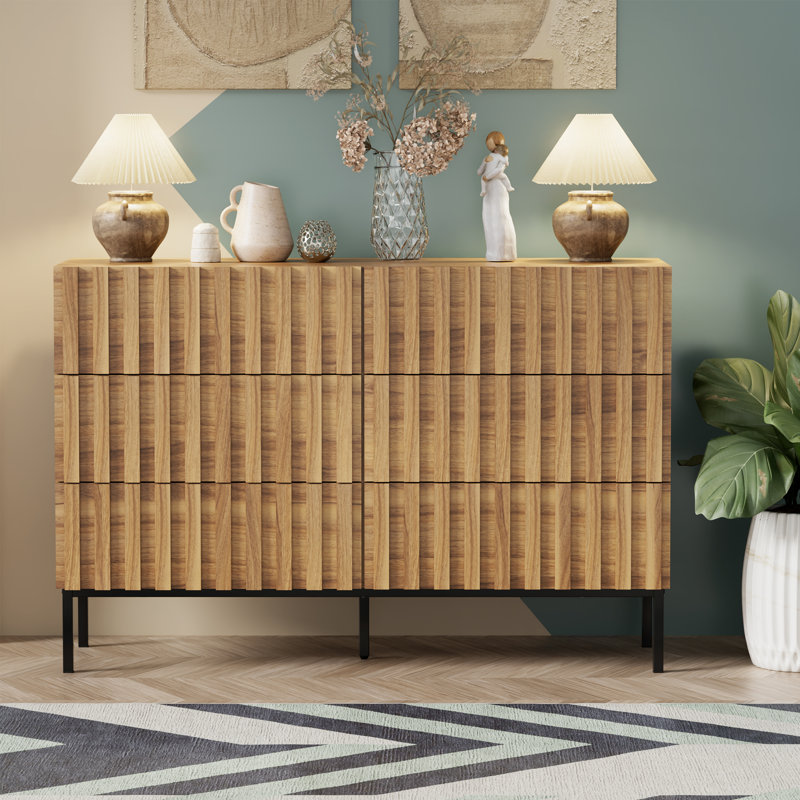 Sevyn 6 Drawer 47.2" W Double Dresser, Nature