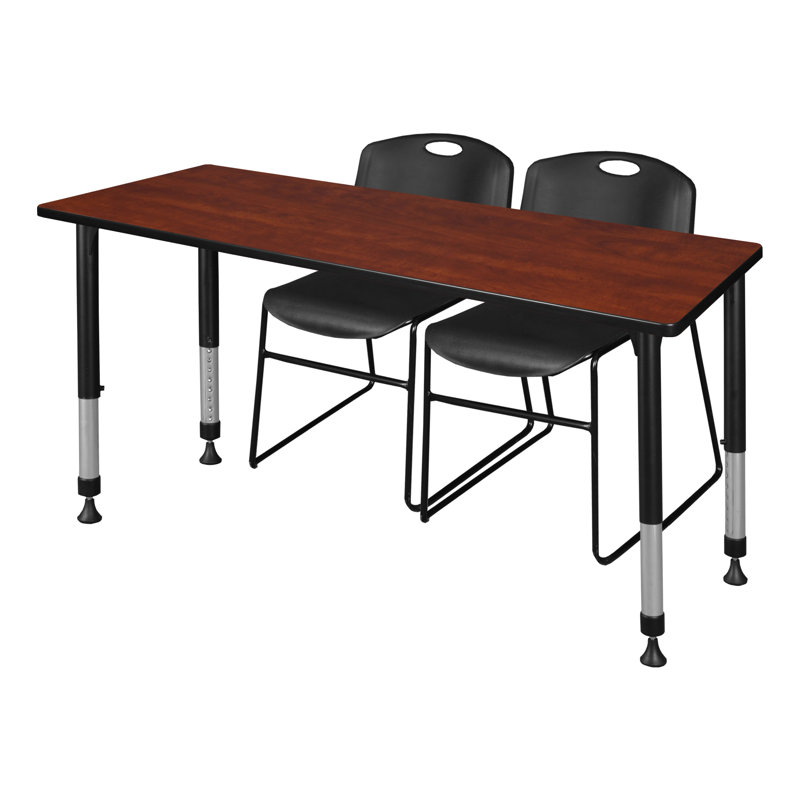 Table de formation réglable en hauteur Kee, Cerisier/Noir, H 34 po x L 72 po x l 30 po