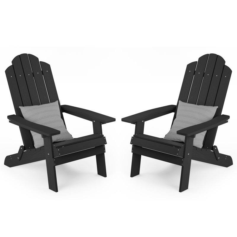 Outdoor Adirondack Chair, Black