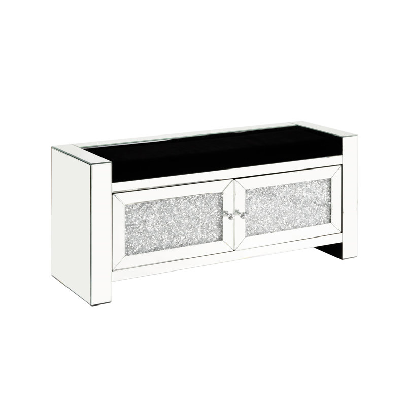 Ucersalci Faux Leather Upholstered Bench with Cabinet
