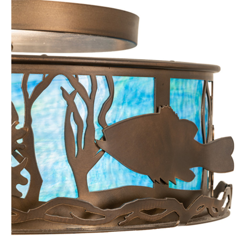 Bass and Pike 2 - Light Semi Flush Mount