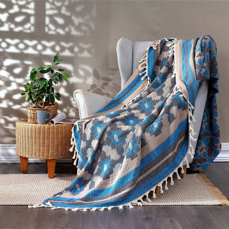Marylou Throw Blanket, W220 x L245cm, Blue