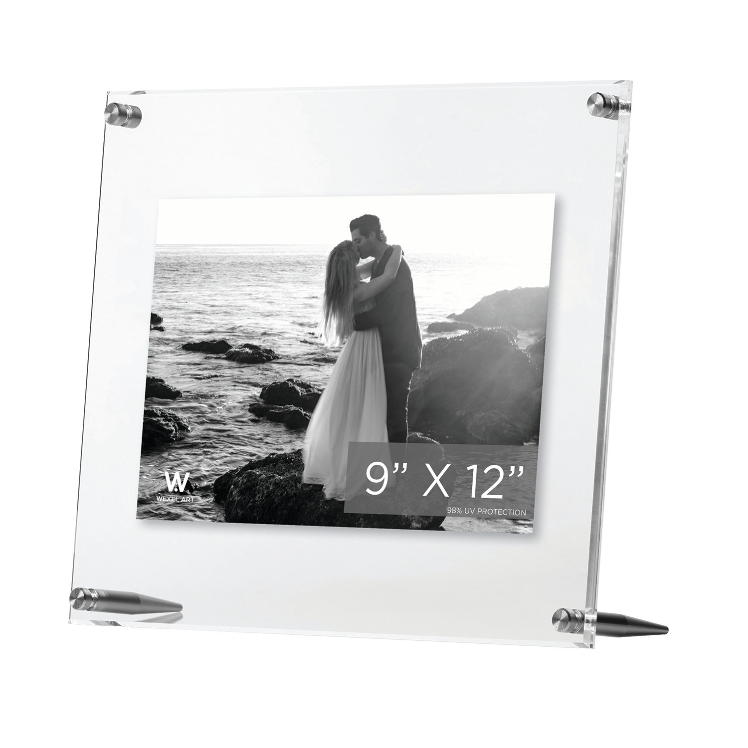 Cateno Reversible Picture Frame, Silver, 9" x 12"