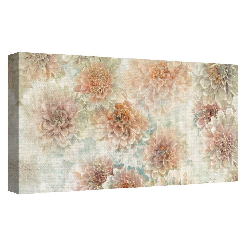 " Dahlia Dream Panel " Painting Print, 24" H x 48" W x 1.5" D
