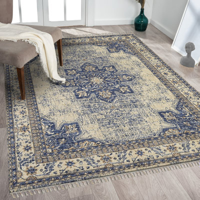 Tapis oriental bleu / beige Dovidio