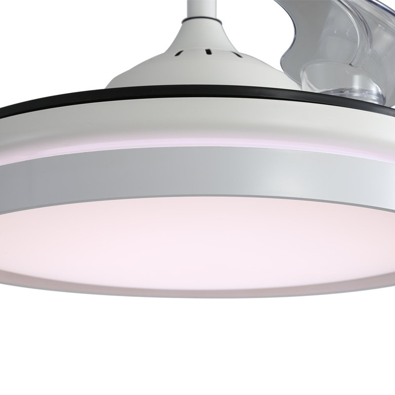 Caidynce Ceiling Fan with LED Lights, White