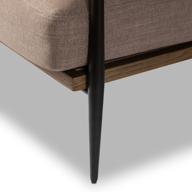 Fauteuil Paralimni, Mélange de polyester Crypton Nomad taupe