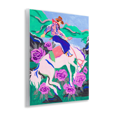 "Bold Hued Cowboy & Horse", art mural par Tim Ottoole