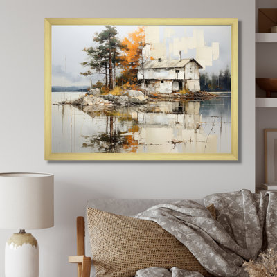 «Lakeside House Autumn Leisure I», reproduction sur toile