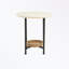 Table de bout ronde avec rangement ouvert