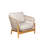 Portofino 4-piece Outdoor Conversation Set With Acacia Wood Frame, Hand-woven Rope & Terrazzo Coffee Table