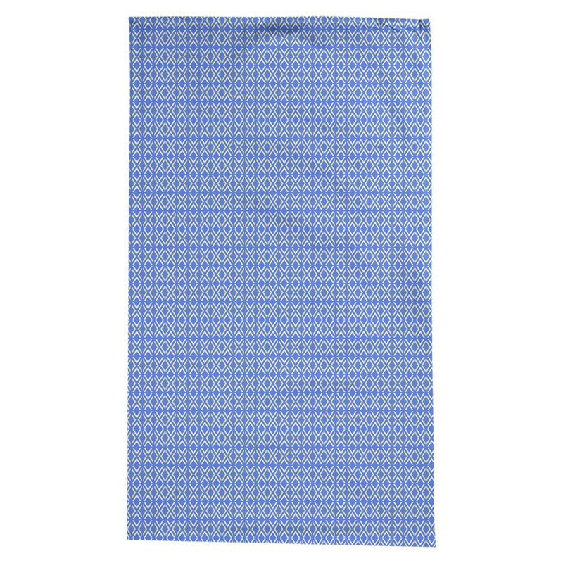 Leffel Arrow Diamonds Tablecloth, Blue/Yellow