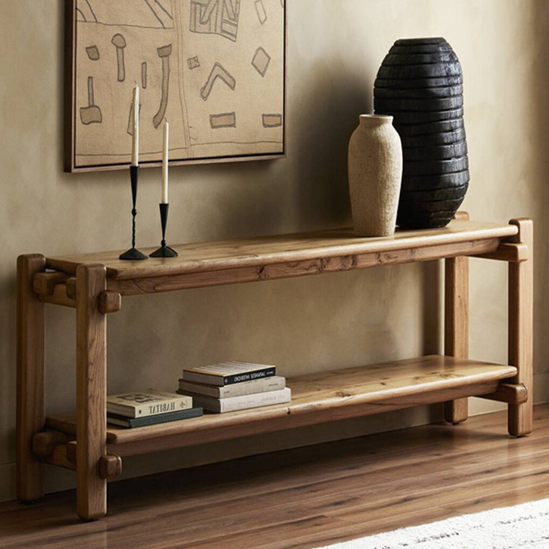 French style full solid wood porch table., 29.9" H x 70.8" W x 15.7" D