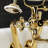 Kingston Brass Kingston Three-Handle 2-Hole Tub Wall Mount Clawfoot Tub Faucet with Handshower-53502151