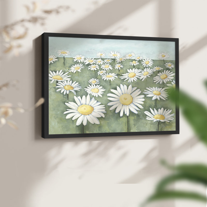 Champ de fleurs - reproduction encadrée - réarmable, H 22 po x l 28 po, Noir, noir, noir, noir