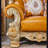 European-style Solid Wood Sofa 81.89'' Leather Loveseat