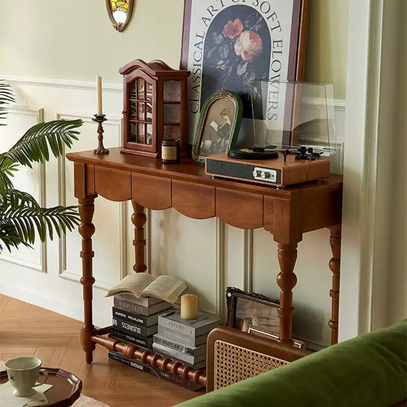 Console Retro Art, Brun, H 35,43 po x l 47,24 po x P 13,78 po