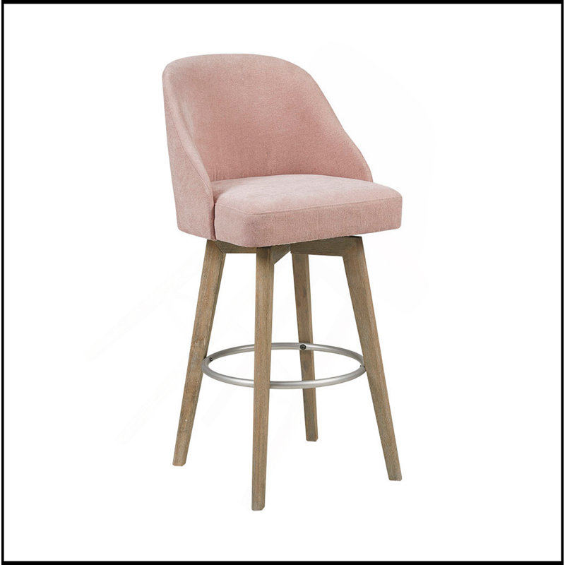 Tabouret de comptoir avec siège pivotant, Rose