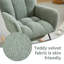 Chaise berçante moderne, fauteuil oscillant rembourré avec dossier haut, pieds en bois massif pour plus de confort-1066204793