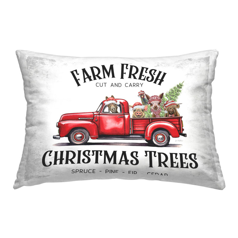 Coussin Rustic Farm Fresh Trees
