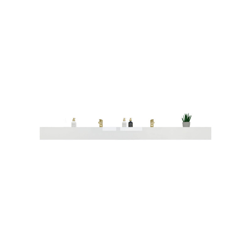 Brayden Studio® Akeya 19.5'' High Gloss White Acrylic Rectangular Bathroom Sink with Overflow