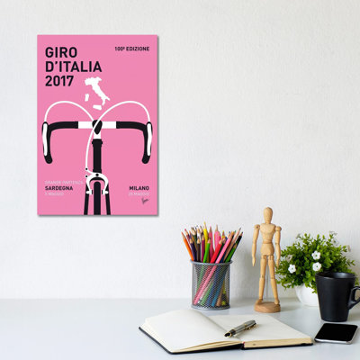 Giro D'Italia 2017 Minimal Poster by Chungkong - Wrapped Canvas Print