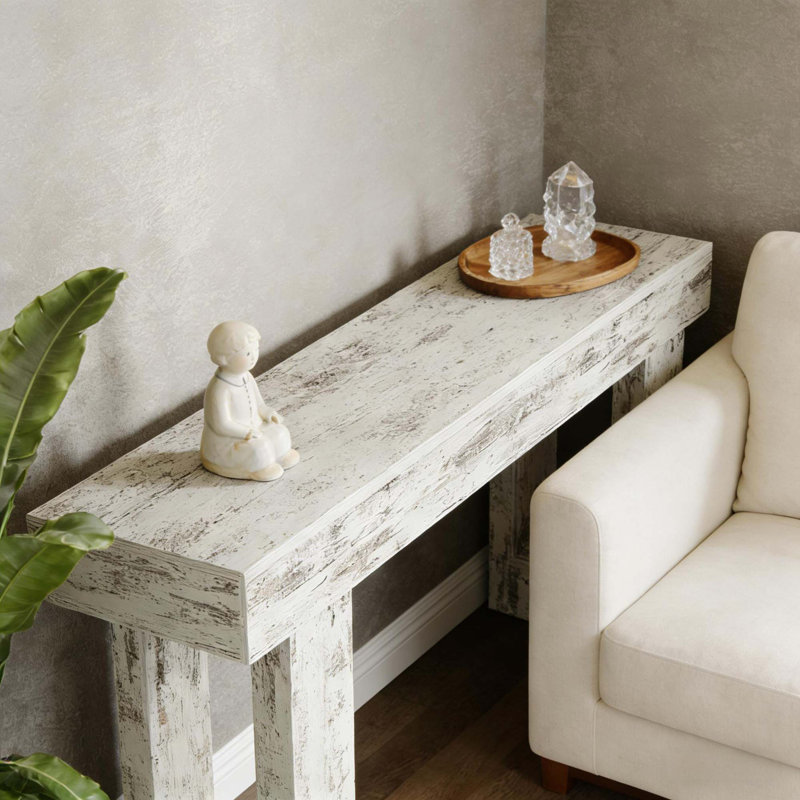 Console rustique en bois avec beaucoup d'espace de rangement