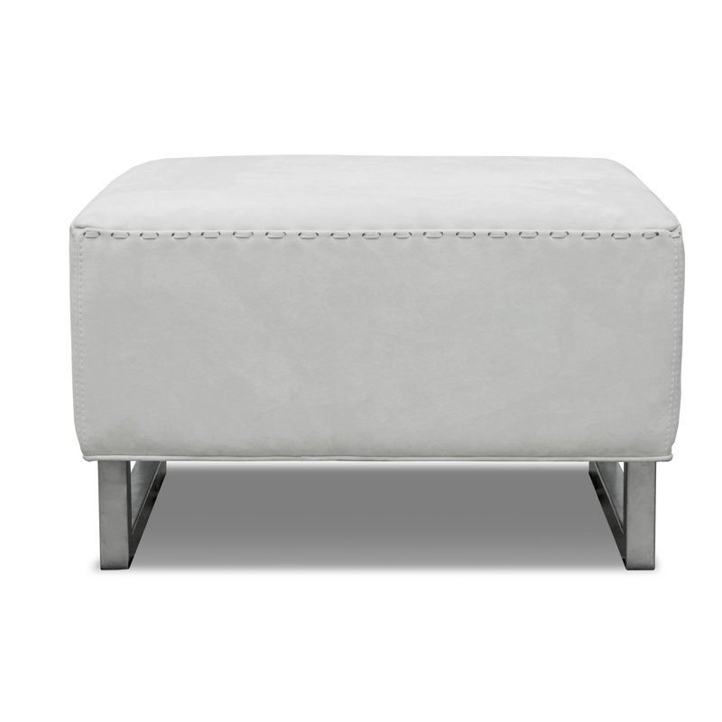 Repose-pieds Como, Gris taupe (doux au toucher), Bronze satiné foncé