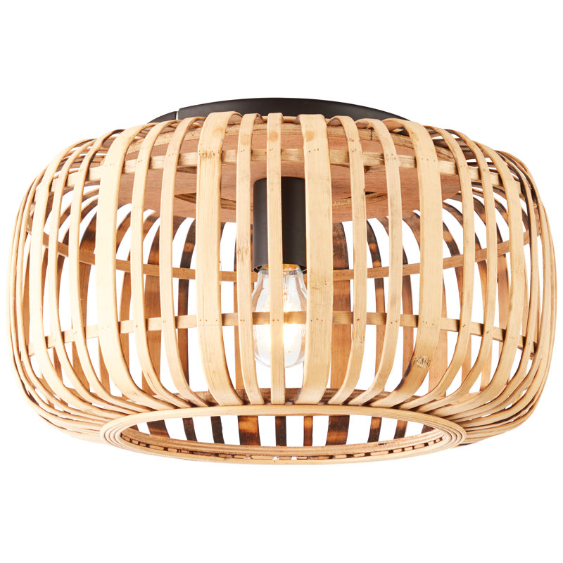 Maui 1 Light Flush Mount, Natural / Black