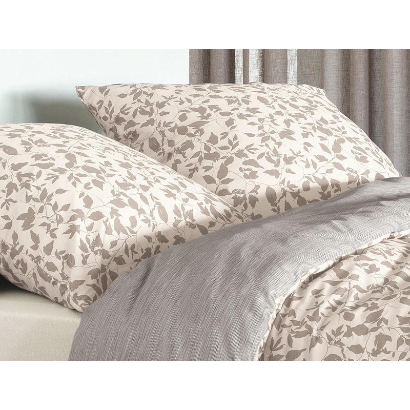 Angel 8433 soft jersey bedding set, Brown, 155 x 200cm - 1 Pillowcase ( 80 x 80cm)