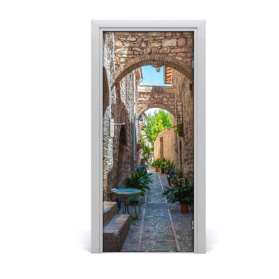 On Italian Streets Door Decal